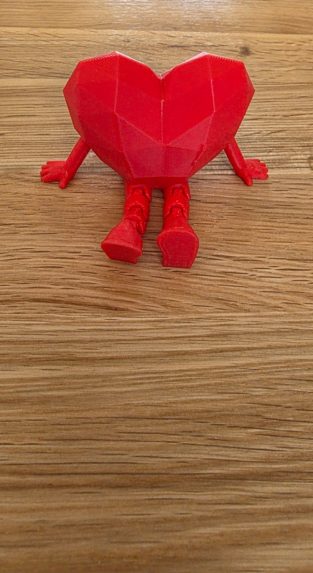 3D Printed Heart Shelf Sitter – Articulated Desk Companion
