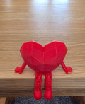 3D Printed Heart Shelf Sitter – Articulated Desk Companion