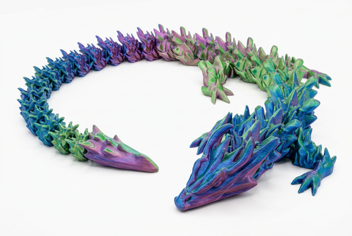 Crystal dragon angled view