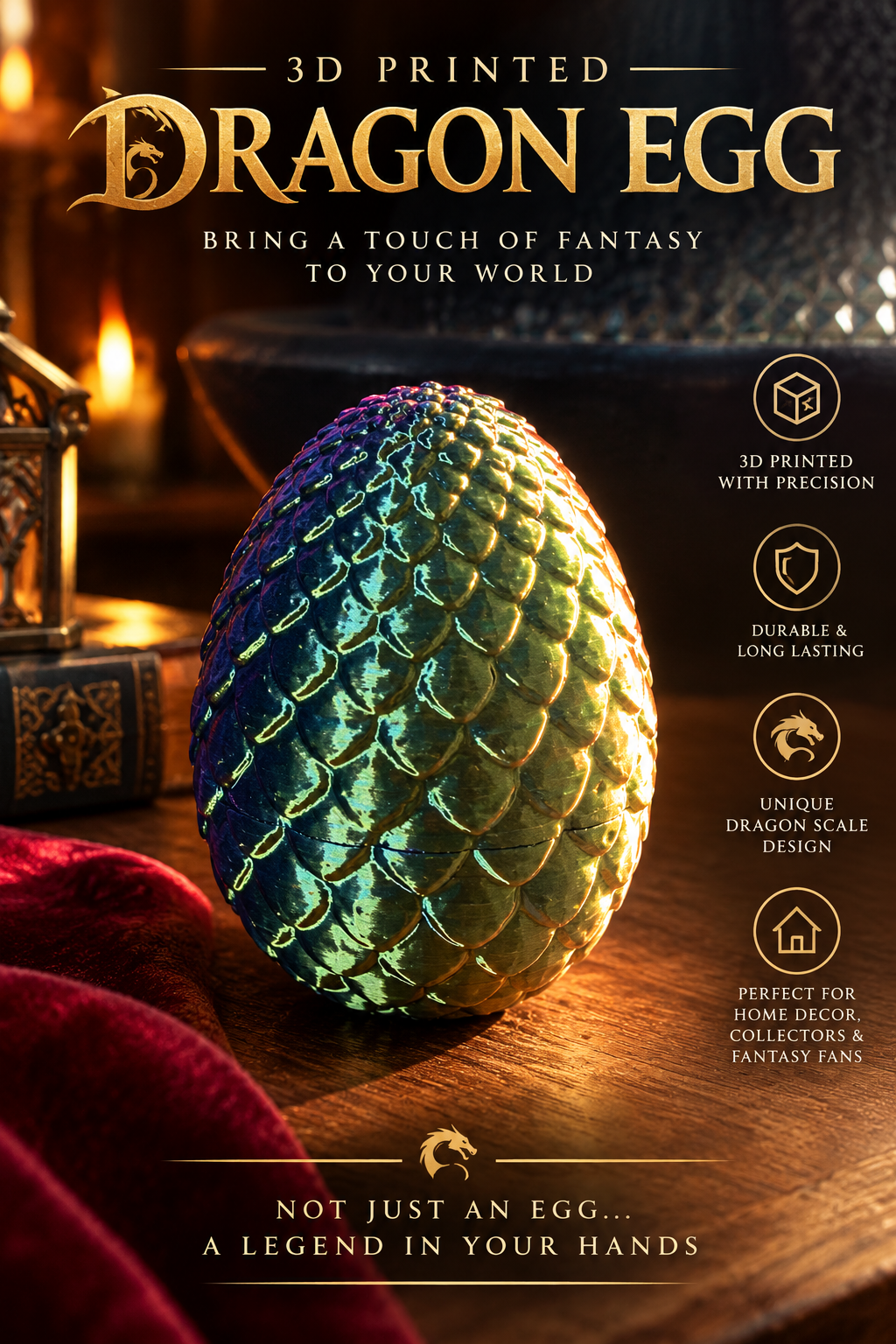 Dragon Egg with Mini Articulated Dragon