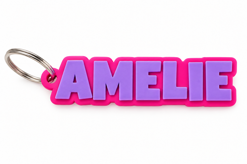 Personalised 3D Printed Name Keyring – Custom Name Keychain – Unique Gift for Kids & Adults – Personalised Bag Charm